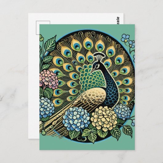 Peacock Postkarte (Vorne/Hinten)