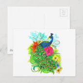 Peacock Postkarte (Vorne/Hinten)
