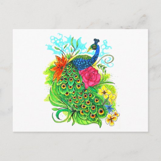 Peacock Postkarte (Vorderseite)