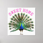 Peacock Premium Wrapped Canvas Leinwanddruck (Vorderseite)