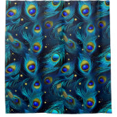 Peacock Pride Duschvorhang (Vorderseite)