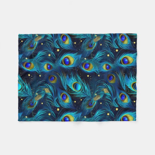Peacock Pride Fleecedecke (Vorderseite (Horizontal))