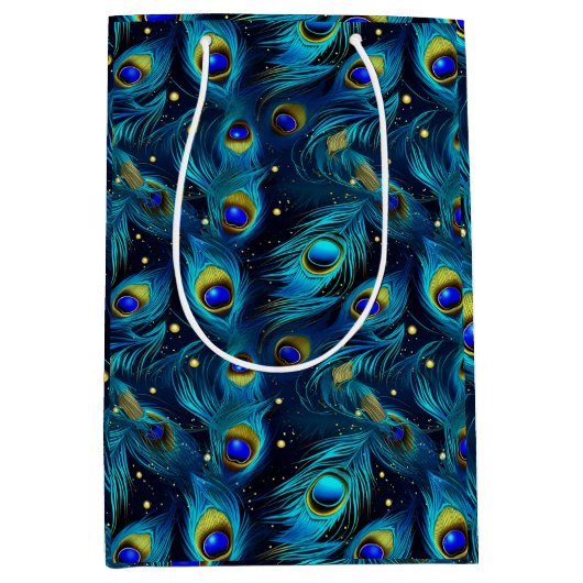 Peacock Pride Mittlere Geschenktüte (Vorderseite)
