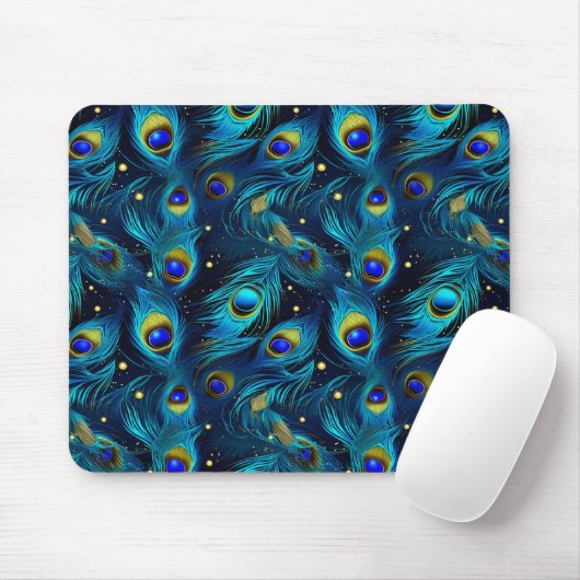Peacock Pride Mousepad (Mit Mouse)
