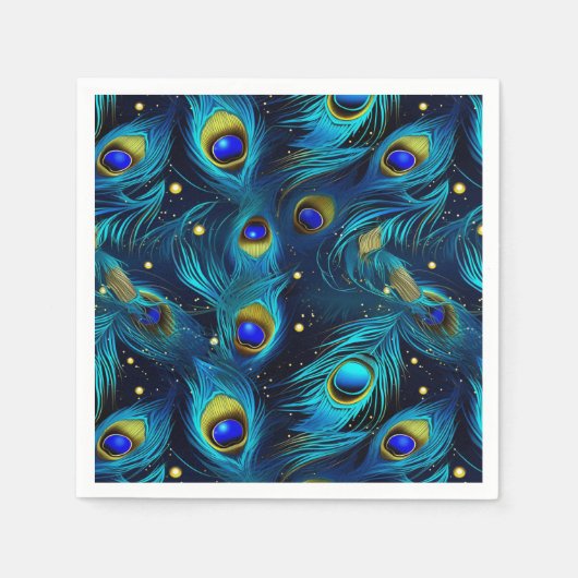 Peacock Pride Serviette (Vorderseite)