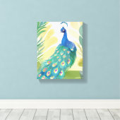 Peacock Princess | Aquarelltiere Leinwanddruck (Insitu (Holzboden))