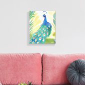 Peacock Princess | Aquarelltiere Leinwanddruck (Insitu (Wohnzimmer))