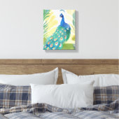 Peacock Princess | Aquarelltiere Leinwanddruck (Insitu (Schlafzimmer))