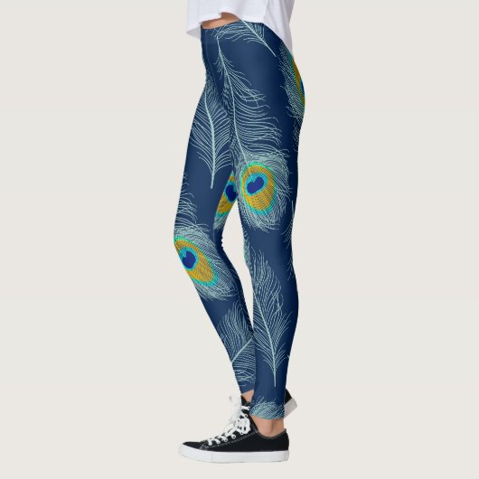 Peacock Print-Leggings Leggings (Links)
