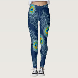 Peacock Print-Leggings Leggings