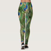 Peacock Print Pattern Legierung Leggings (Rückseite)
