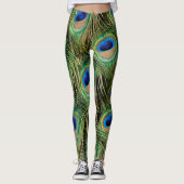 Peacock Print Pattern Legierung Leggings (Vorderseite)