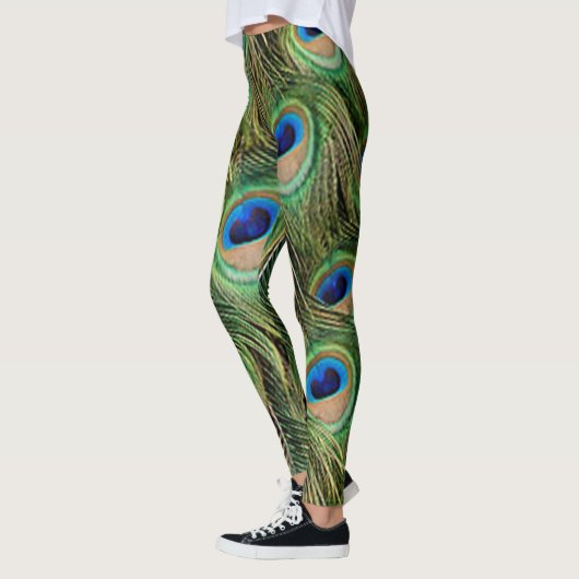 Peacock Print Pattern Legierung Leggings (Links)