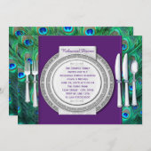 Peacock Probe Dinner Einladung (Vorne/Hinten)
