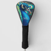 Peacock Profile Persönliche Initialen Golf Headcover (Vorderseite)