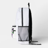 Peacock purple roses  bedruckter rucksack (Rechts)