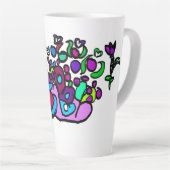 Peacock purple roses milchtasse (Rechte Ecke)