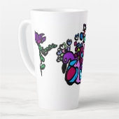 Peacock purple roses milchtasse (Linke Ecke)