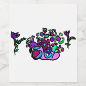 Peacock purple roses  weinetikett (Einzelnes Label)