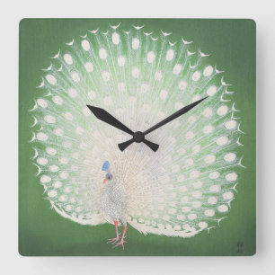 Peacock Quadratische Wanduhr