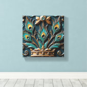 Peacock Queen Leinwanddruck (Insitu (Holzboden))