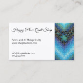Peacock Quilt voll anpassbare Biz-Karten Visitenkarte (Vorderseite)