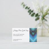 Peacock Quilt voll anpassbare Biz-Karten Visitenkarte (Stehend Vorderseite)