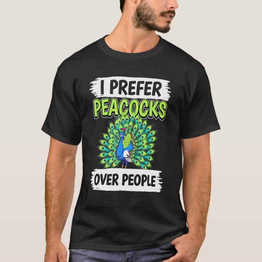 Peacock Quote Bird Ich bevorzuge Peacocks über Men T-Shirt (Vorderseite)