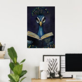 Peacock Reading Art Print - I Dressed Up For This Poster (Heimbüro)