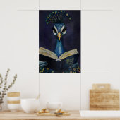Peacock Reading Art Print - I Dressed Up For This Poster (Küche)