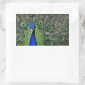 Peacock Rechteckiger Aufkleber (Tasche)