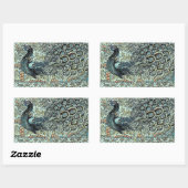 Peacock Rechteckiger Aufkleber (Blatt)