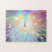 Peacock Regenbogen Glitzer schönes Funkeln hübsch Puzzle (Horizontal)