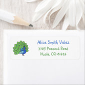 Peacock Return Address Labels (Insitu)