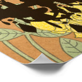 Peacock Roaring 20's Gatsby Wedding Poster (Ecke)