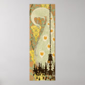 Peacock Roaring 20's Gatsby Wedding Poster (Vorne)