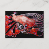 PEACOCK Rot schwarz Visitenkarte (Rückseite)