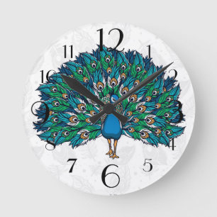 Peacock Runde Wanduhr