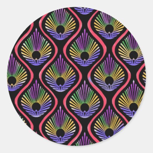 Peacock Runder Aufkleber (Vorderseite)