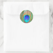 Peacock Runder Aufkleber (Tasche)