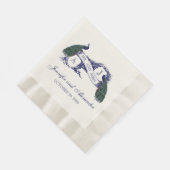 Peacock Rustic Wedding Paper Napkins Serviette (Ecke)