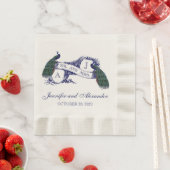 Peacock Rustic Wedding Paper Napkins Serviette (Beispiel)