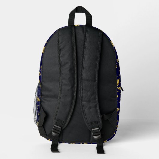 Peacock Sari Pattern Bedruckter Rucksack (Rückseite)
