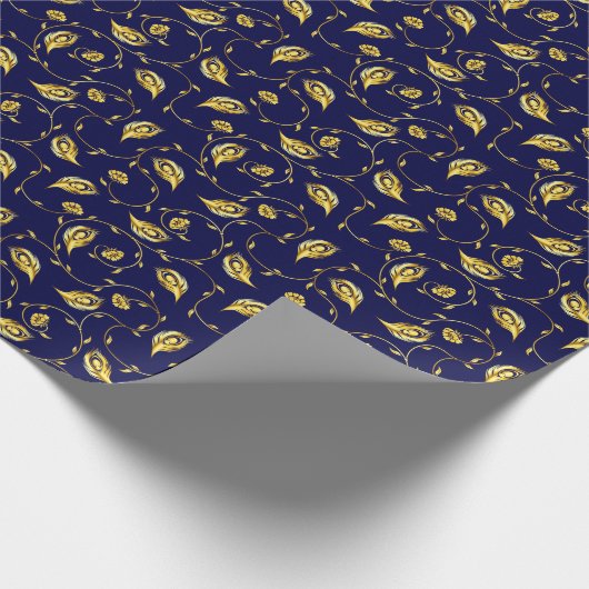 Peacock Sari Pattern Geschenkpapier (Ecke)