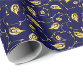 Peacock Sari Pattern Geschenkpapier (Rolleneckpunkt)