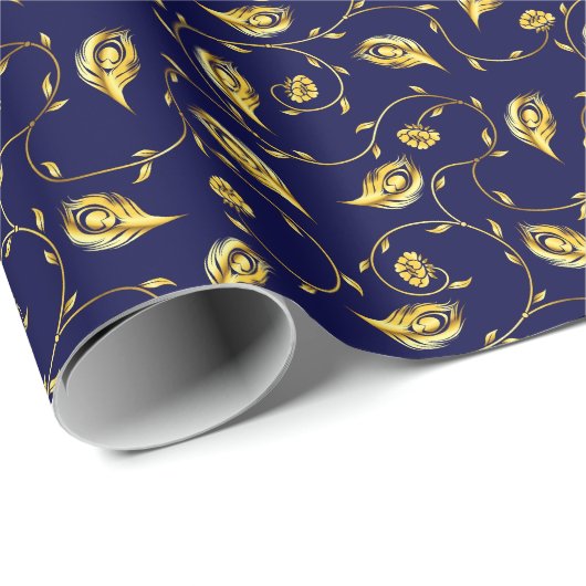 Peacock Sari Pattern Geschenkpapier (Rolleneckpunkt)