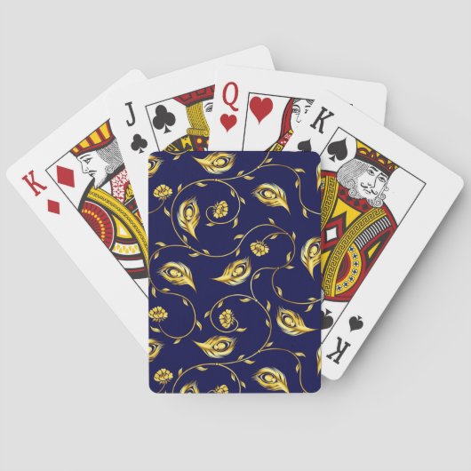 Peacock Sari Pattern Spielkarten (Rückseite)
