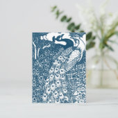 Peacock Save the Date Ankündigungspostkarte (Stehend Vorderseite)