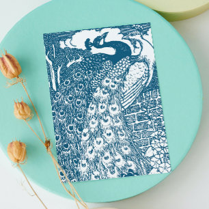 Peacock Save the Date Ankündigungspostkarte