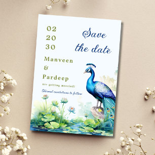 Peacock Save the Date Vorlage Lotus Save the Date